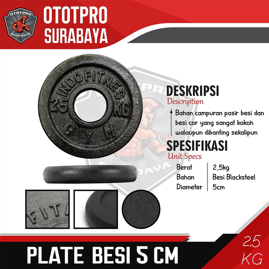 (5 Cm) 2.5 Kg Iron Barbell Plate / Iron / Plate / Plate