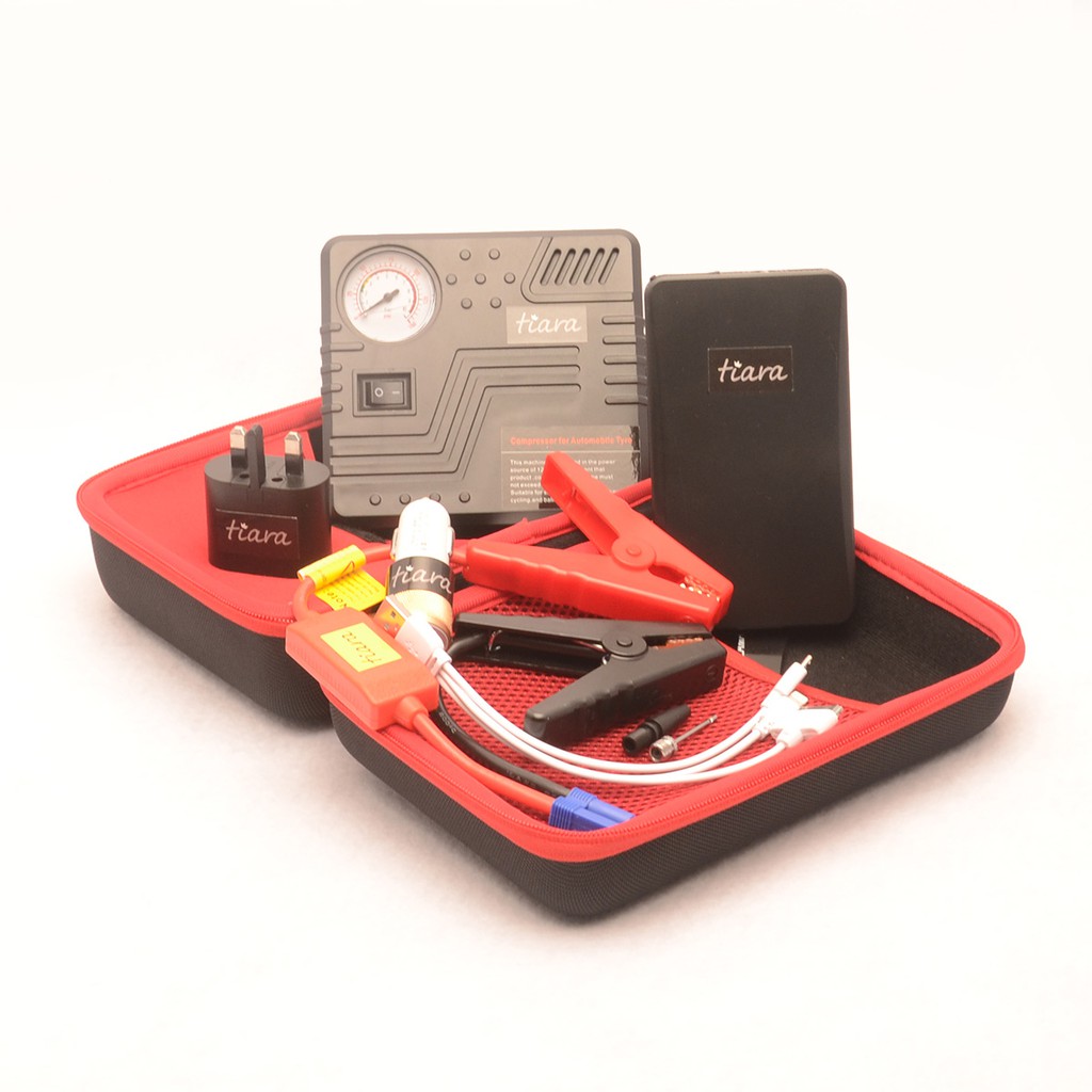 Car MultiFunction Jump Starter Power Bank with Tire Inflator, jumper