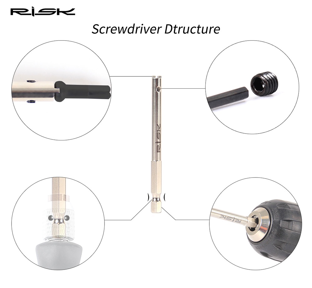 RISK Bike Spoke Nipple Insertion Tool Screwdriver Bicycle Spoke cap