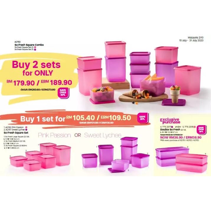 Tupperware So Fresh Square (New) Shopee Malaysia