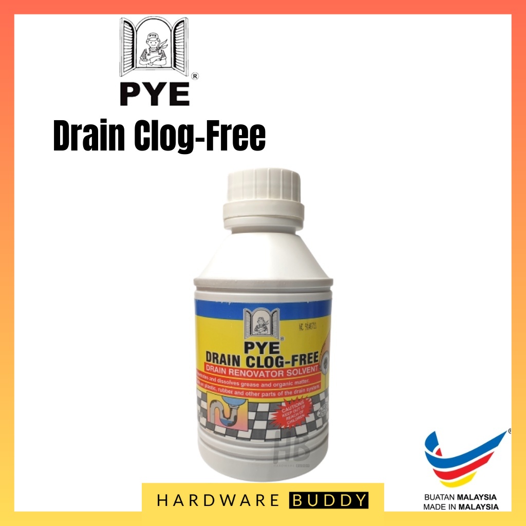 PYE Drain Clog Free Drain Renovator Solvent 500ML / Drain Cleaner