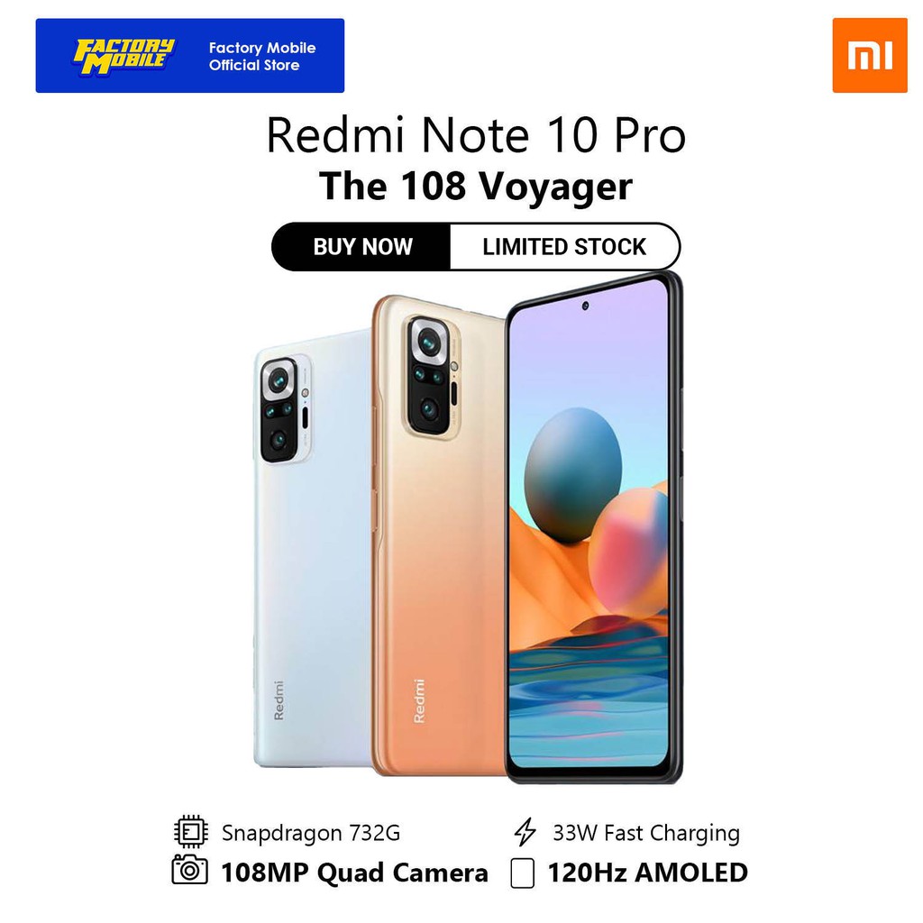 Xiaomi Redmi Note 10 Pro 8GB ram 128GB rom 5020mAh The 108MP Voyager
