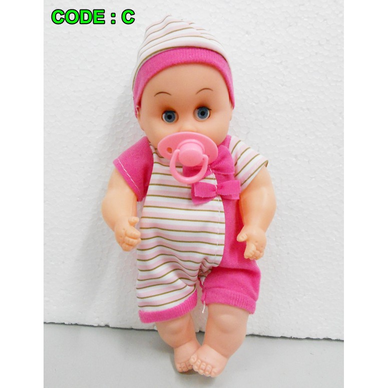 TOY BABY DOLL WITH PACIFIER WITH SOUND EFFECT 28CM Shopee Malaysia