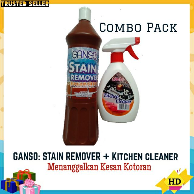 COMBO PACK GANSO STAIN REMOVER + KITCHEN CLEANER (HD) Shopee Malaysia