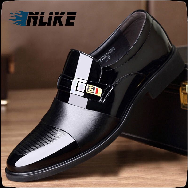 Men's Fashion Leather Formal Shoe Office Shoes Work Large Size Leather