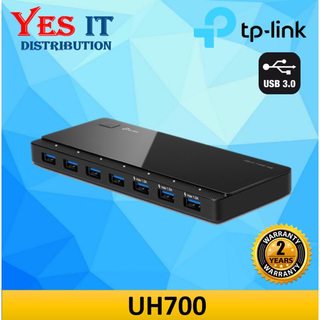 TPLINK UH700 USB 3.0 5Gbps Multiple Protections 7Port Hub Charging
