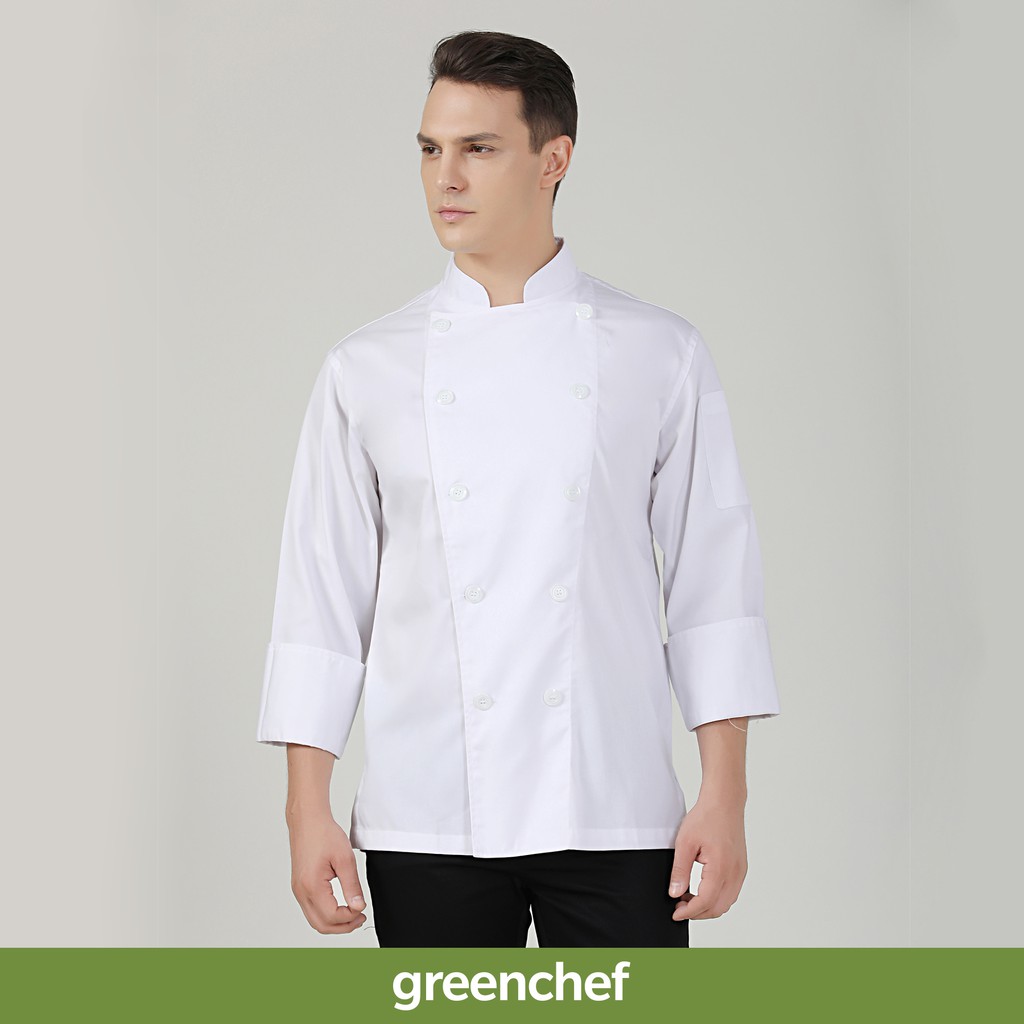 GreenChef Classic Chef Jacket Long Sleeve Chef Uniform Shopee Malaysia