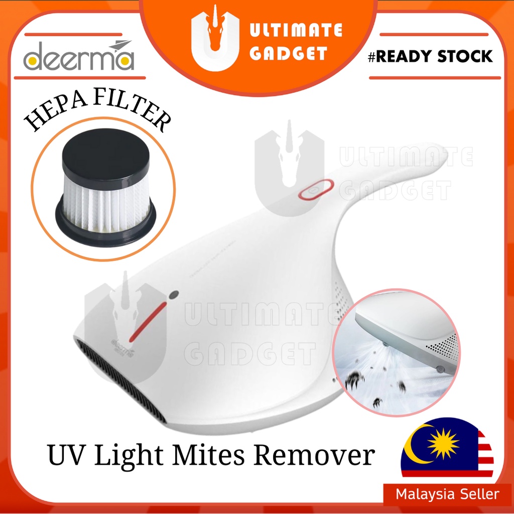 Deerma CM800 White Dust Mite Vacuum Cleaner Handheld Remover HEPA UV