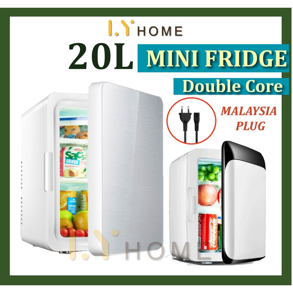 20L/10L Peti Sejuk mini car home dualuse refrigerator Fridge heating