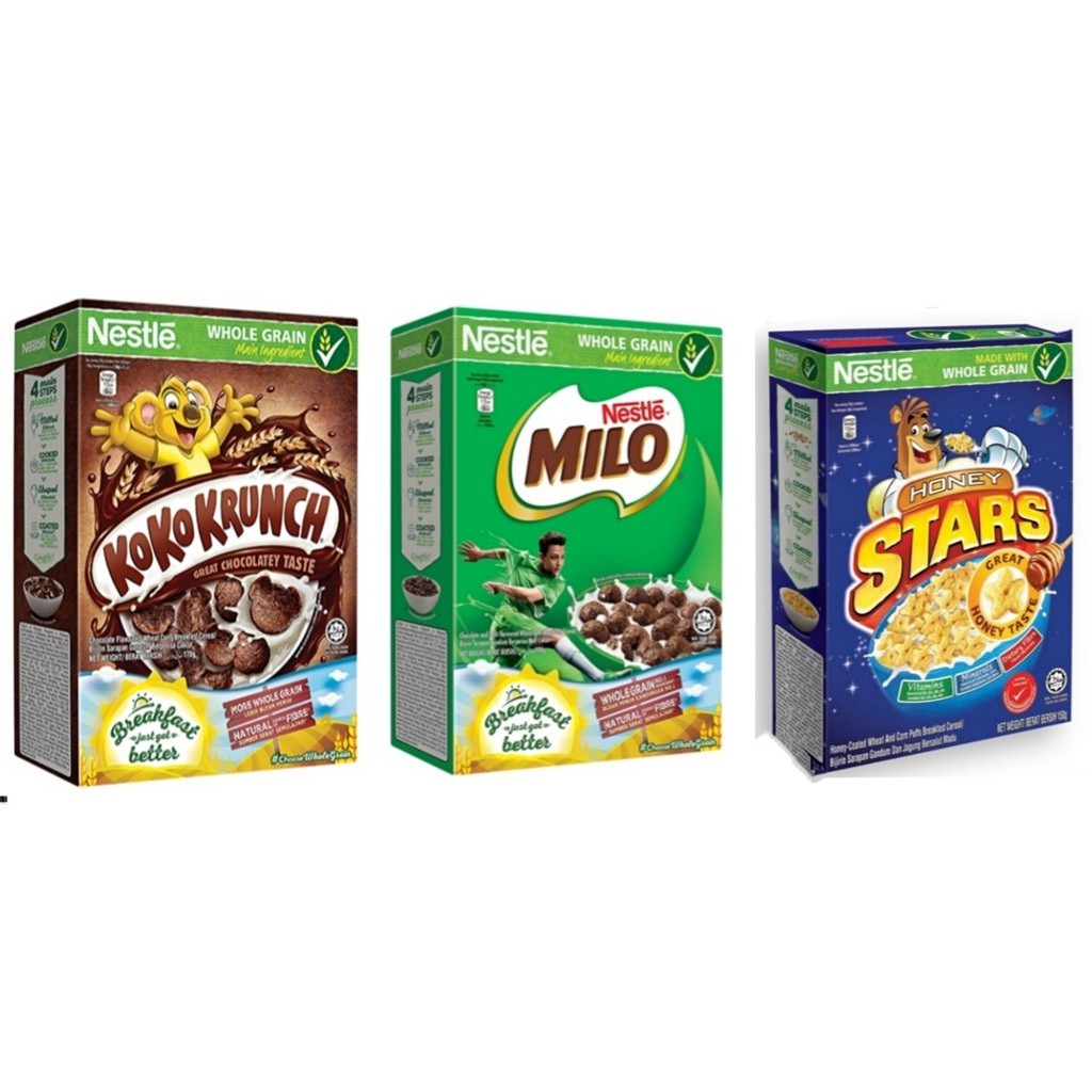 Nestle Cereals Koko Krunch 170g , Milo 170g , Honey Stars 150g Nestle