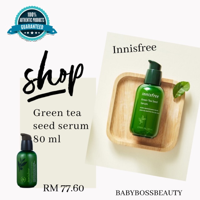 Innisfree Green Tea Seed Serum 80 ml [ready stock] Shopee Malaysia