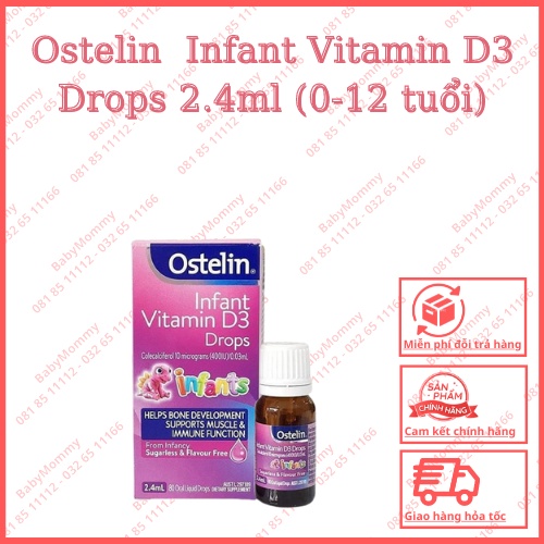 Ostelin Infant Vitamin D3 Drops 2.4ml (012 years old) Shopee Malaysia