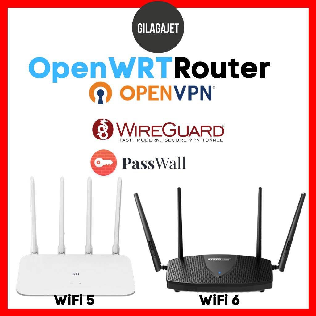 OpenWRT Wireless Router WiFi 5 WiFi 6 Xiaomi Mi 4A Gigabit
