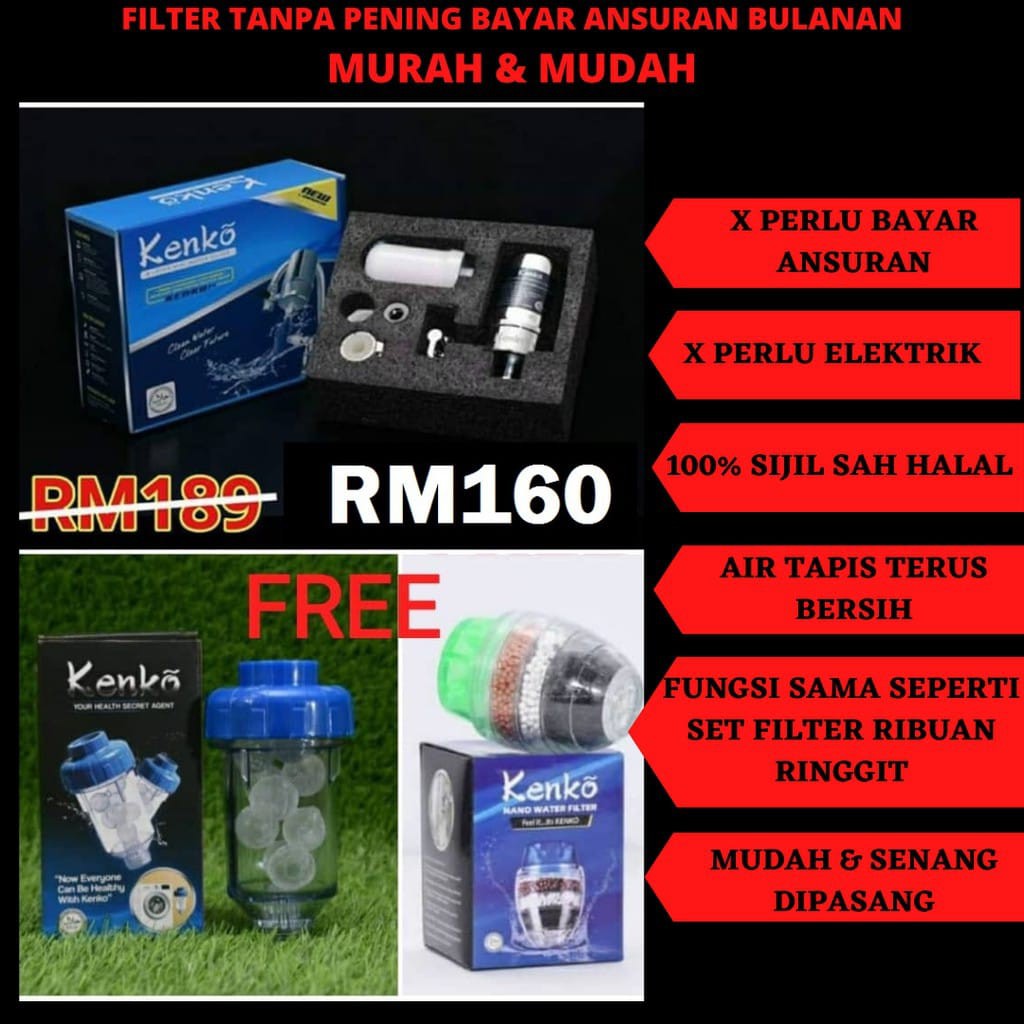 Kenko Japan Mini Water Filter Air Tapis Bersih & Halal Shopee Malaysia