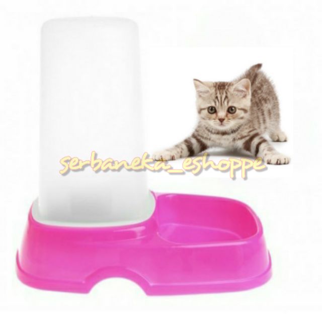 Tempat Bekas Makanan Minuman Kucing Automatic Pet Dog Cat Food Feeder