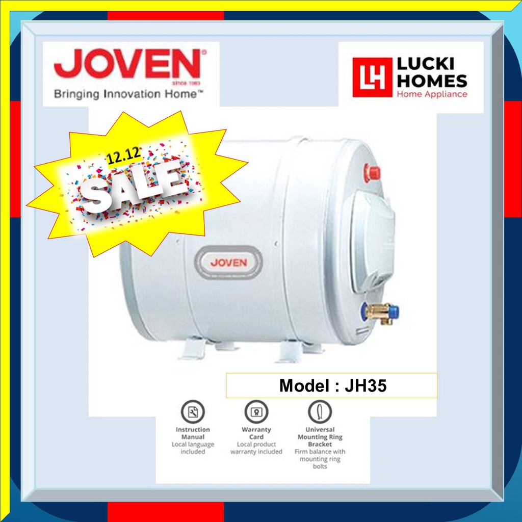 Joven Storage Water Heater JH35 35L Energy Saving 7.7 Gallons Shopee