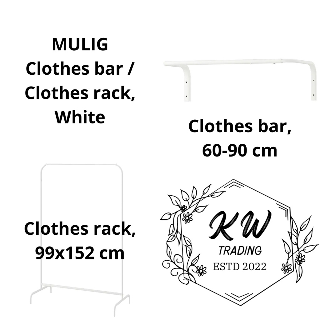IKEA MULIG Clothes Bar / Clothes Rack Shopee Malaysia