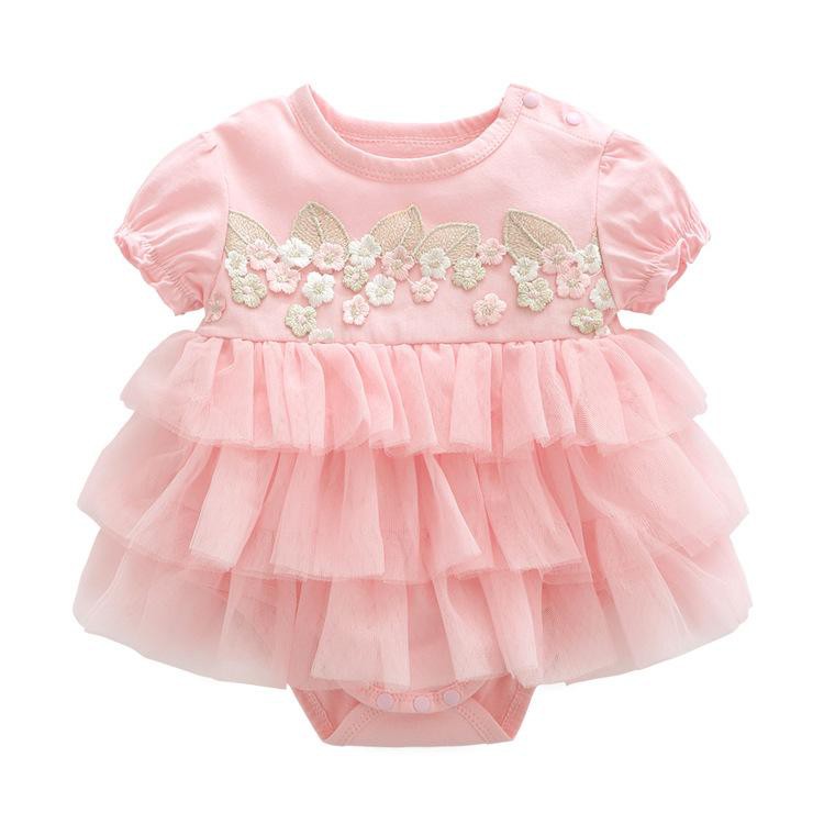 Baby Girl Layer Cake Romper Dress Pink ( Ready stock) Shopee Malaysia