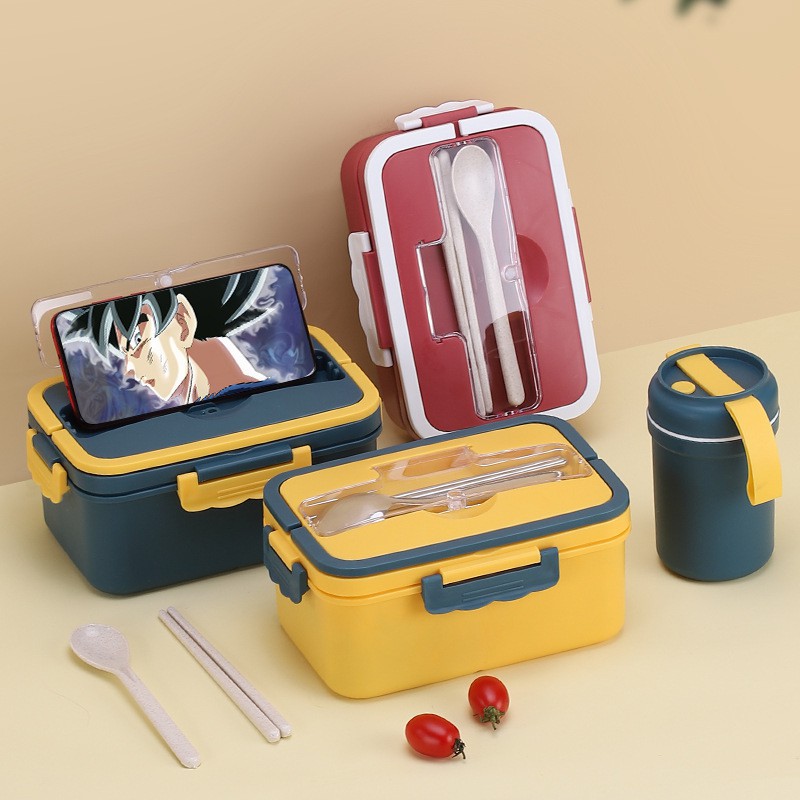 🌈Microwave Safe Lunch Box Food Container with Phone Holder (Free