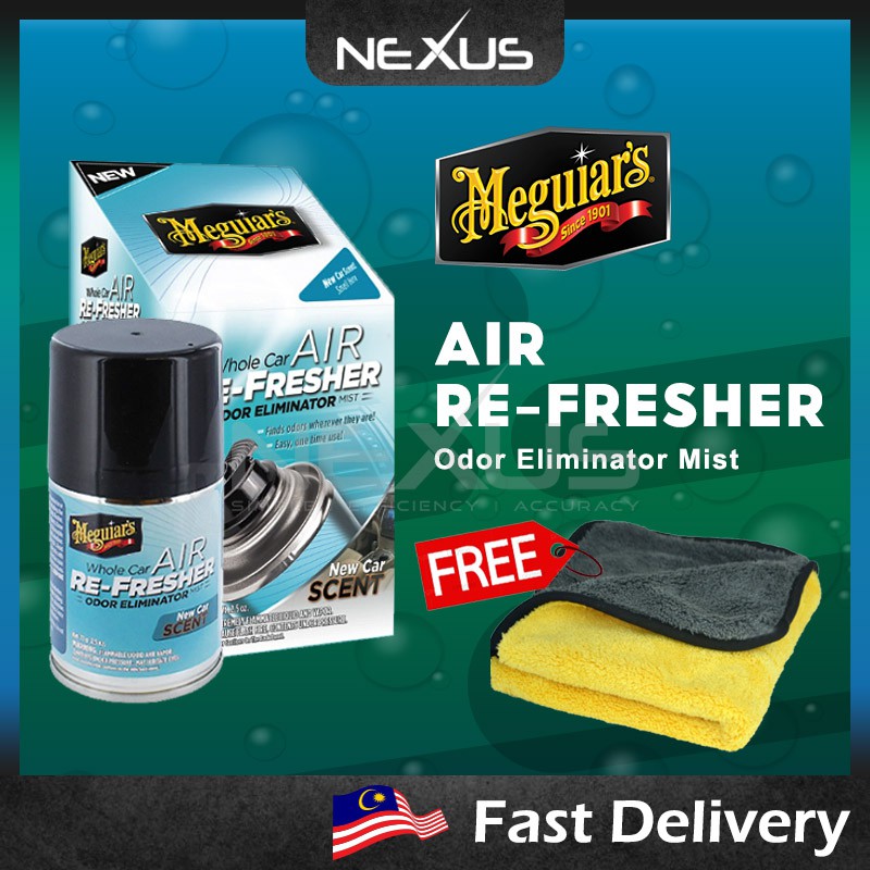 Meguiar's G16402 Whole Car Air Refresher (Car Refresher) Odor Eliminator Mist New Car Scent 2oz
