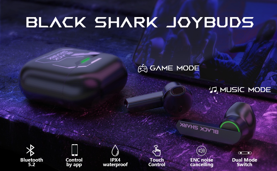 Original Black Shark JoyBuds PRO BE20 Snapdragon HD Sound Wireless Earphones With Charging Case
