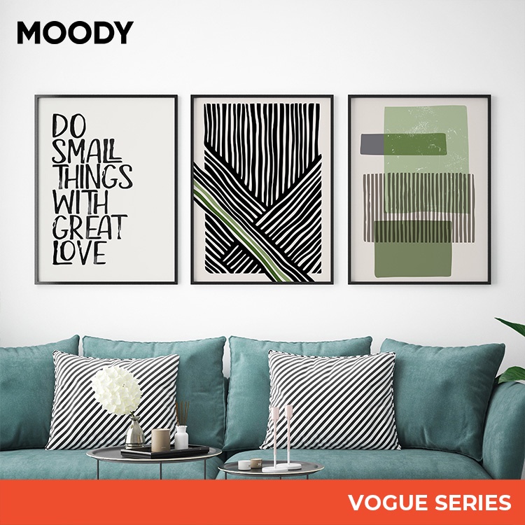 MOODY VOGUE Framed Poster Modern VOGUE Series Poster Frame Wall Art