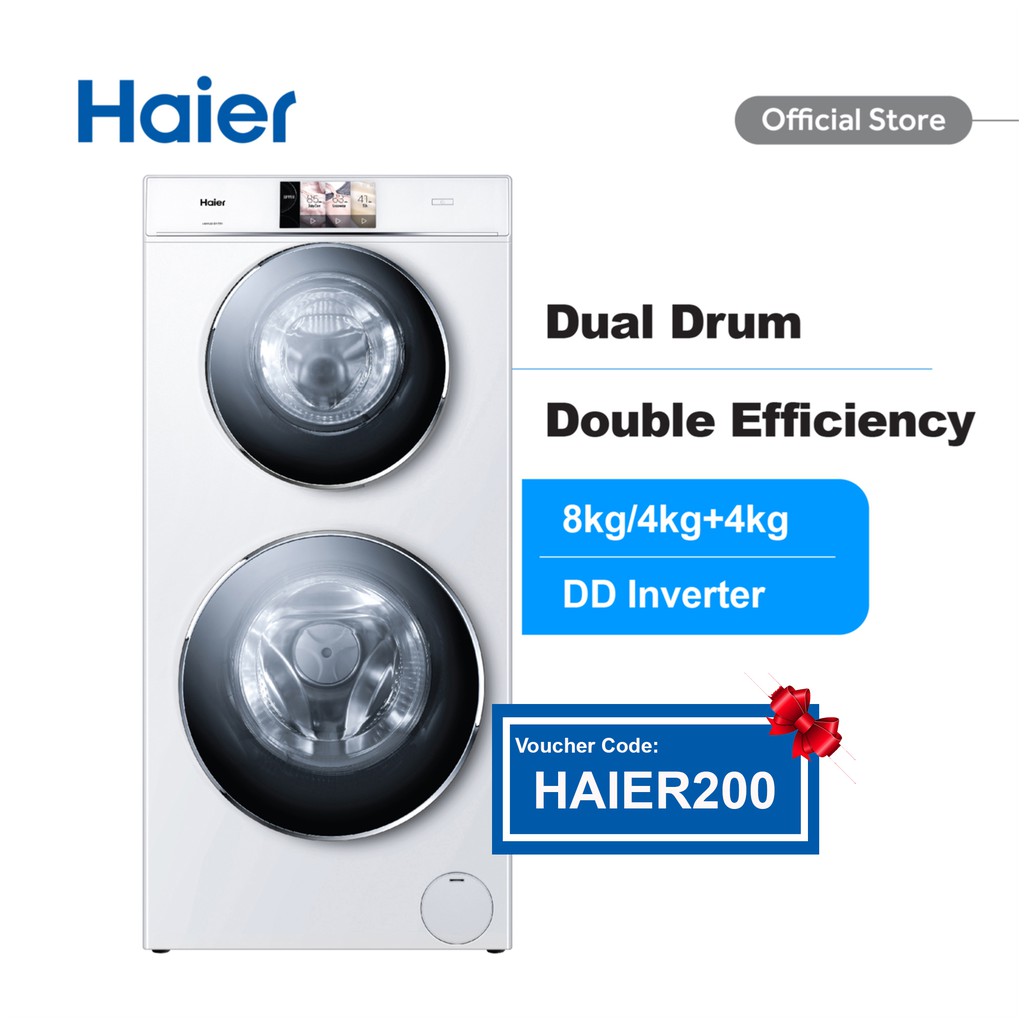 Haier HWD120B1558 Duo Drum Front Load Washer Dryer Washing Machine
