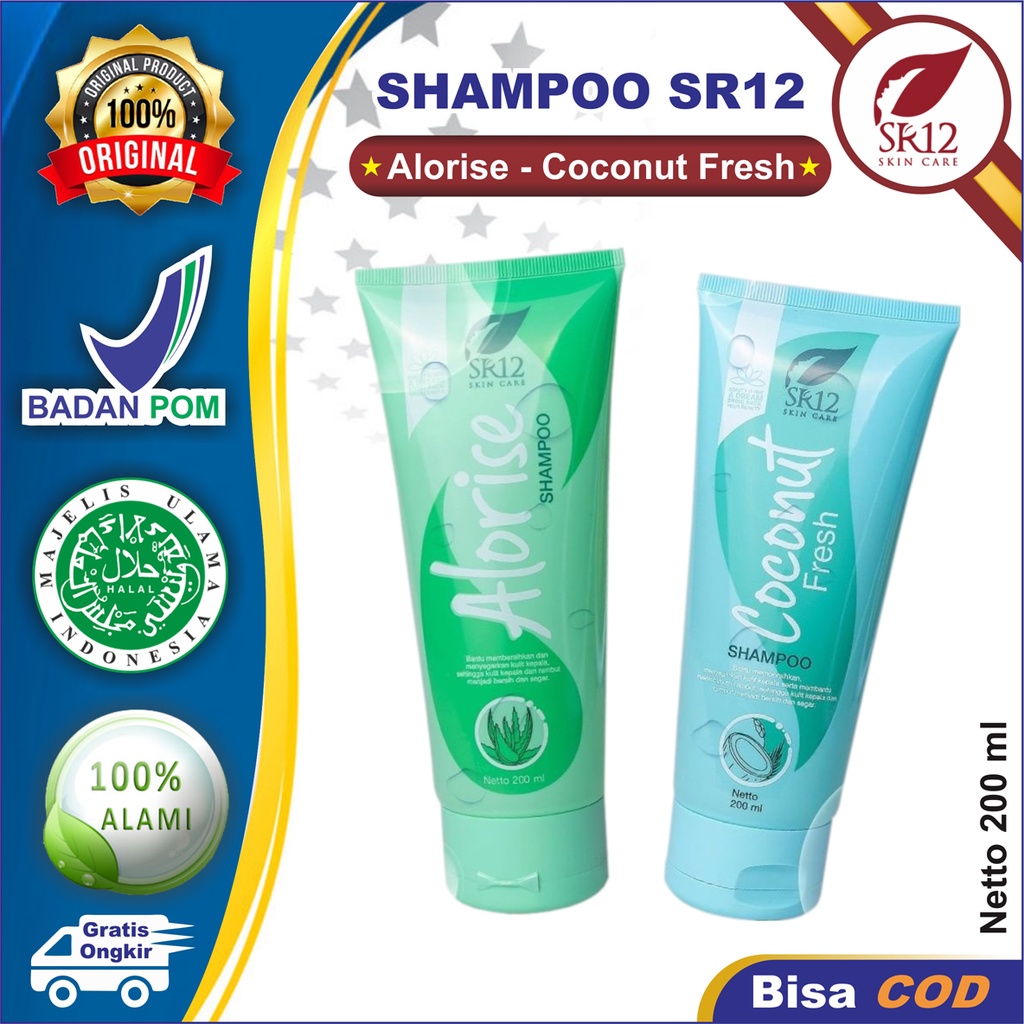 Shampoo SR12 Coconut Fresh Shampoo & Alorise Shampoo Anti Dandruff