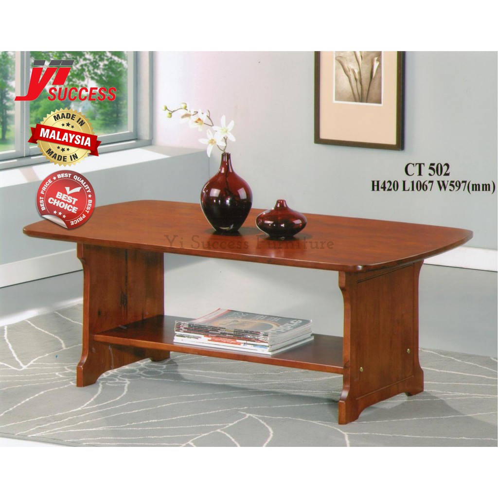 Yi Success Rubber Wood Coffee Table / Meja Kopi / Coffee Table / Meja