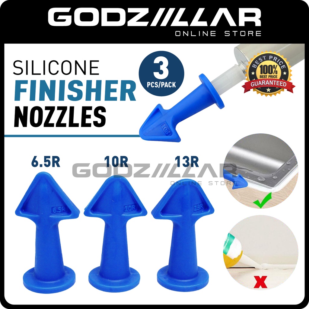 (3pcs/set) Silicone Finisher Nozzles (6.5R & 10R & 13R) Sealant