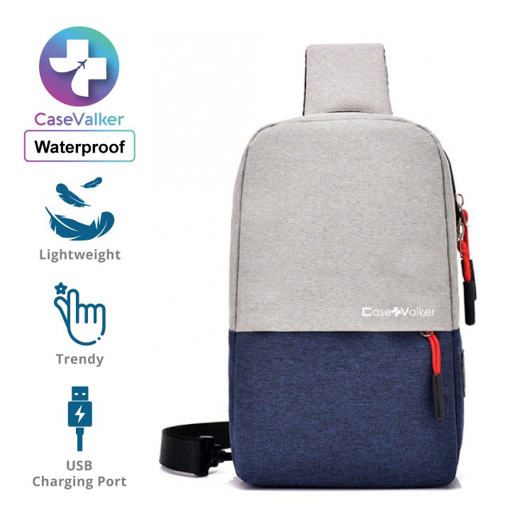 Case Valker Tri Chest Bag Korean Style Belt Bag Waterproof Sling Bag