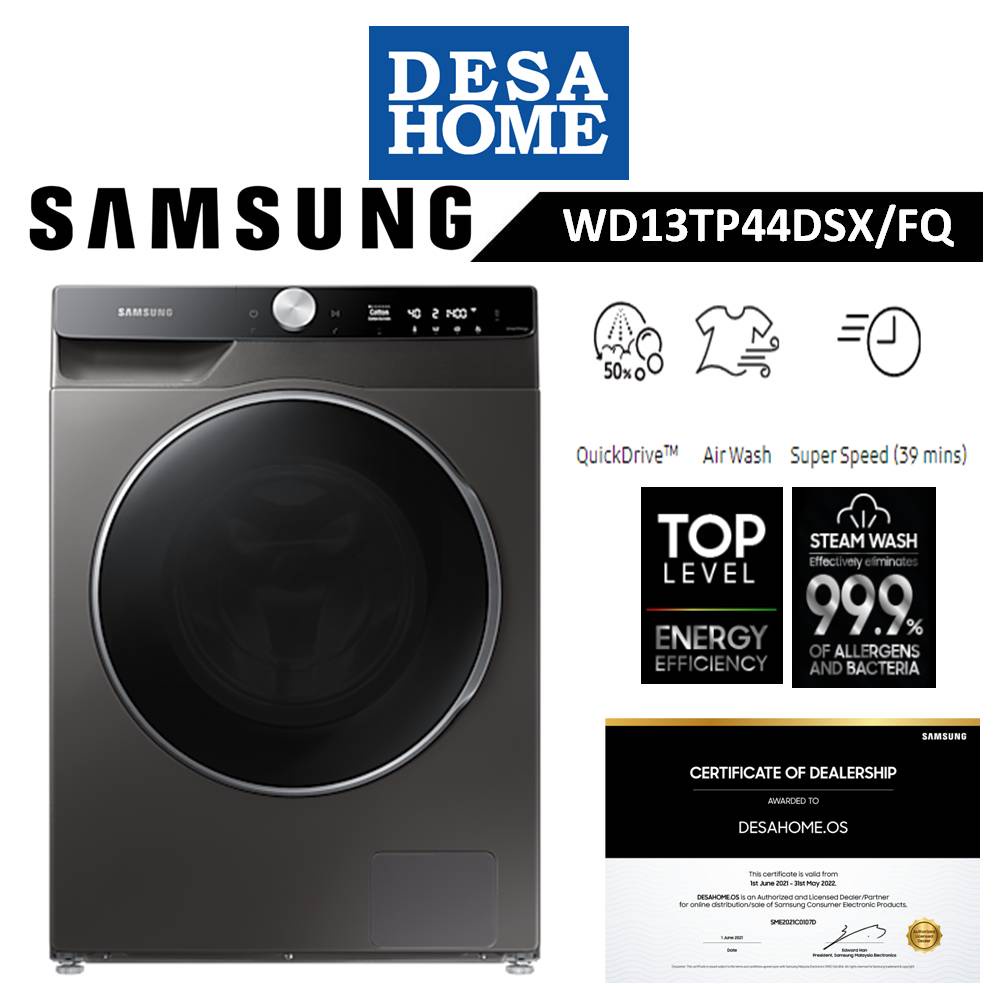 Samsung Front Load Washer Dryer With Ai Eco Bubble (13kg/8kg