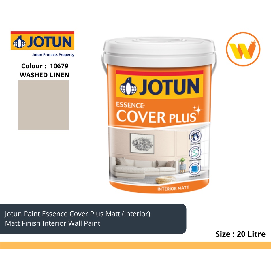 20Litre Jotun Essence Cover Plus Matt 10678 / 10679 Washed Linen