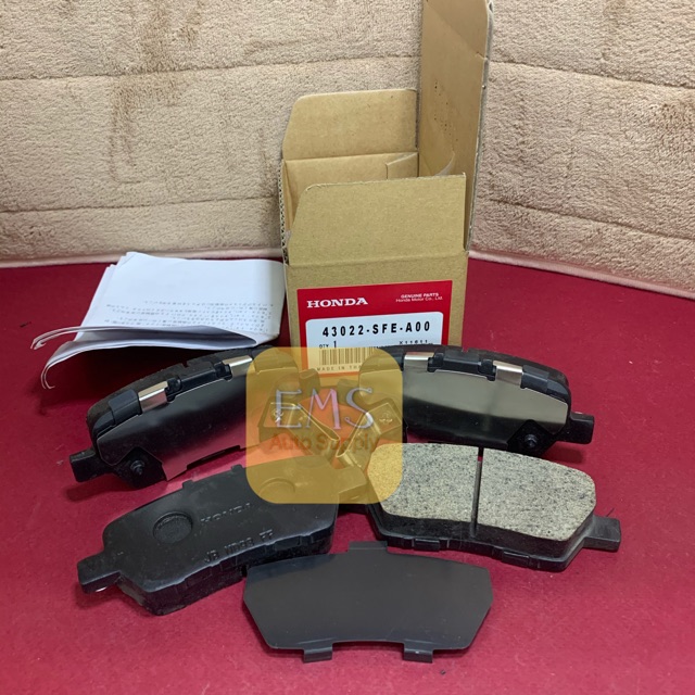 HONDA ODYSSEY 2.4 20082013 REAR BRAKE PAD (43022SFEA00) Shopee