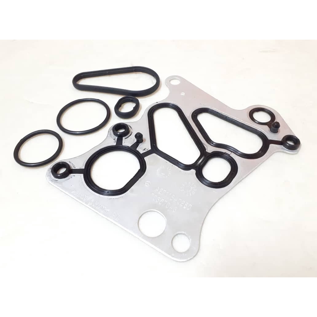 Mercedes Engine Oil Cooler Gasket Repair Kit Set W204 W212 W207 SLK W172 M271 CGI 2711801410