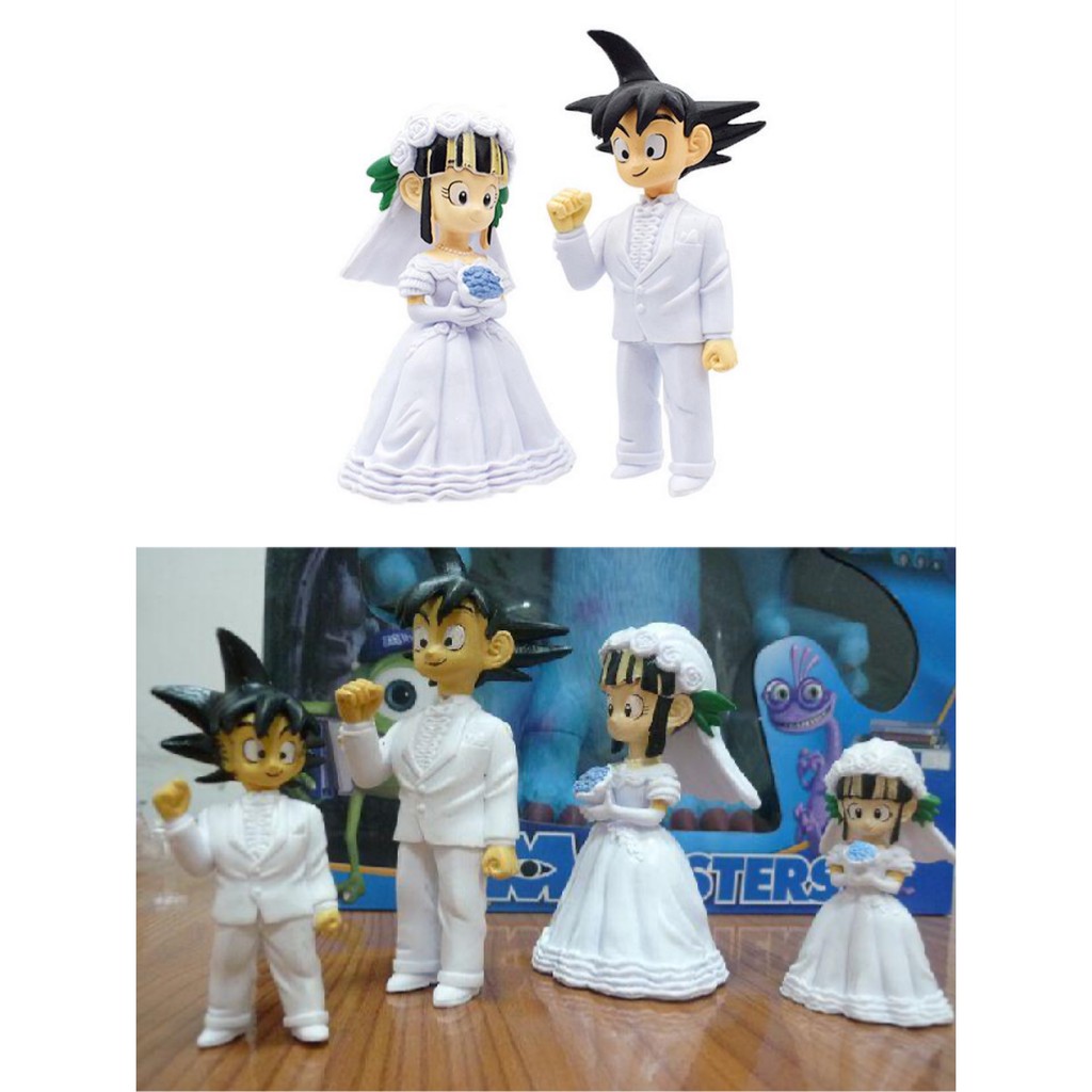 2020 Dragon Ball Z DBZ Son Goku/Gokou & ChiChi Figure Toys Wedding Cake