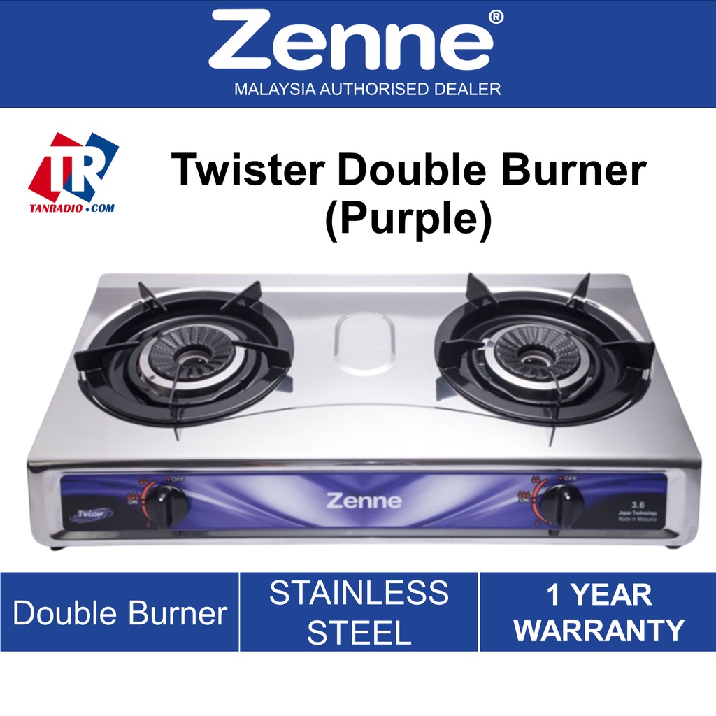 Zenne Double Burner Gas Stove KGS201S/CS DAPUR BAKAR Shopee Malaysia