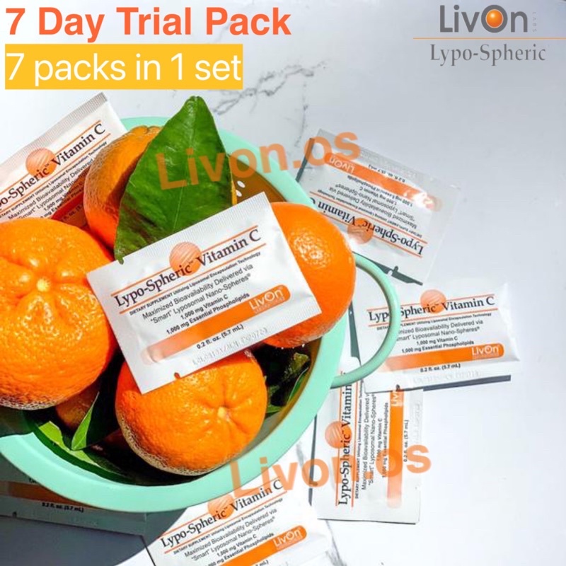 [7 day Trial Pack] Livon LypoSpheric Liposomal Lipo Vitamin C 1000mg