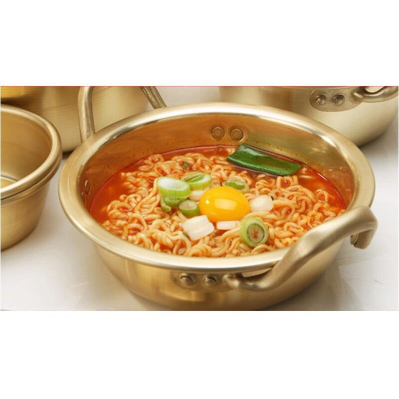 Korean Ramen Pot with cover, Korean yellow pot, famous Korean pot