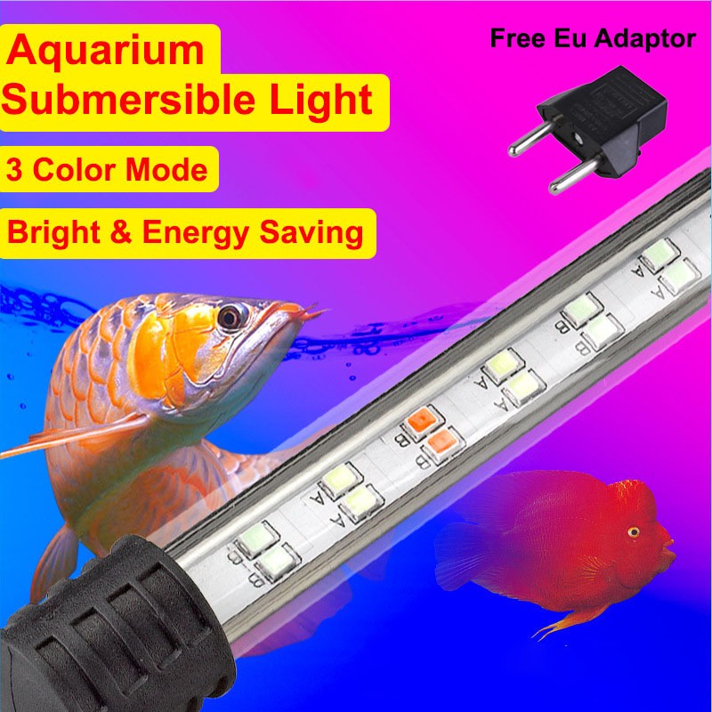 Aquarium Light Waterproof Submersible 3 Color Mode Aquascape Aquatic