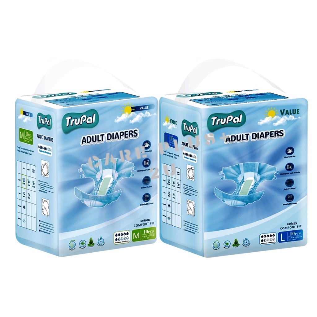 [Day Use] Trupal Value Adult Diaper [ Size M / L ] (10pcs/pkt