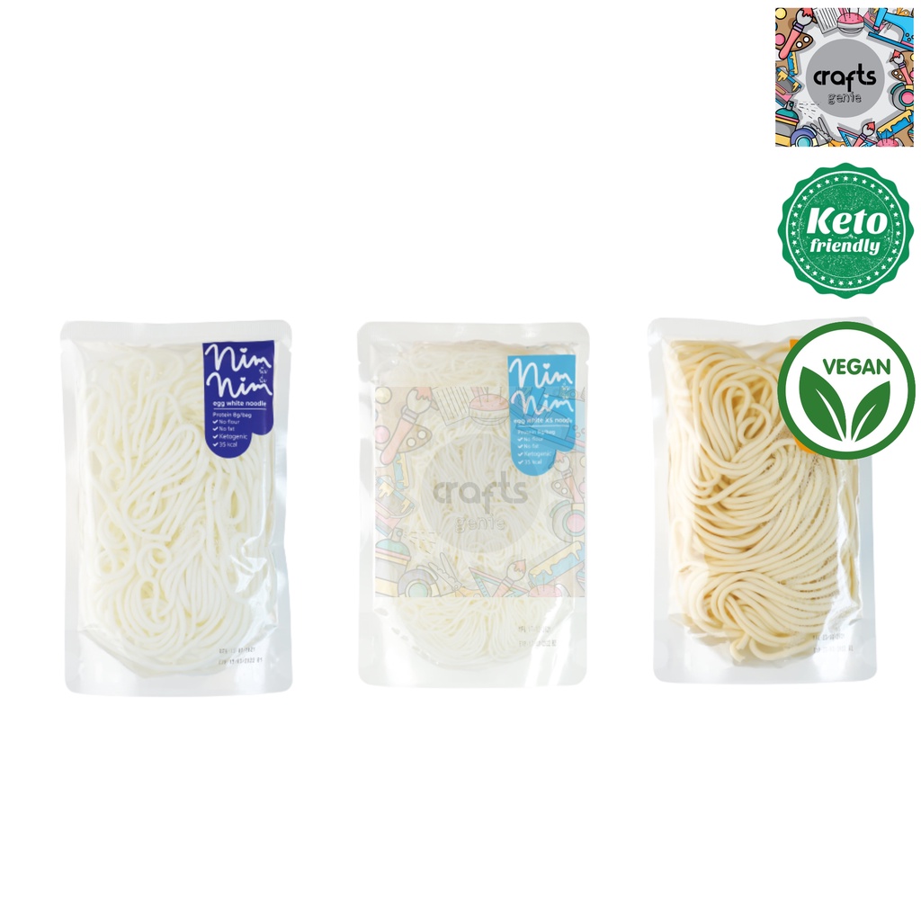 NIMNIM Egg White Noodles/Vermicelli/Flourless Spaghetti 180g Halal