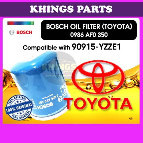 [KHINGS] [BOSCH] [OIL FILTER] KERETA TOYOTA ALTIS/COROLLA/HARRIER/VIOS