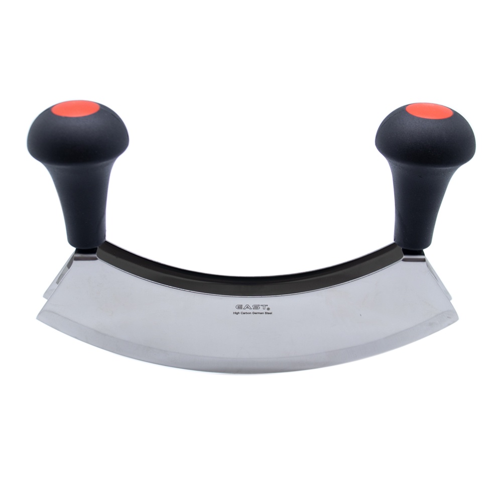 Professional Stainless Steel Double Blade Mezzaluna Half Moon Mincing