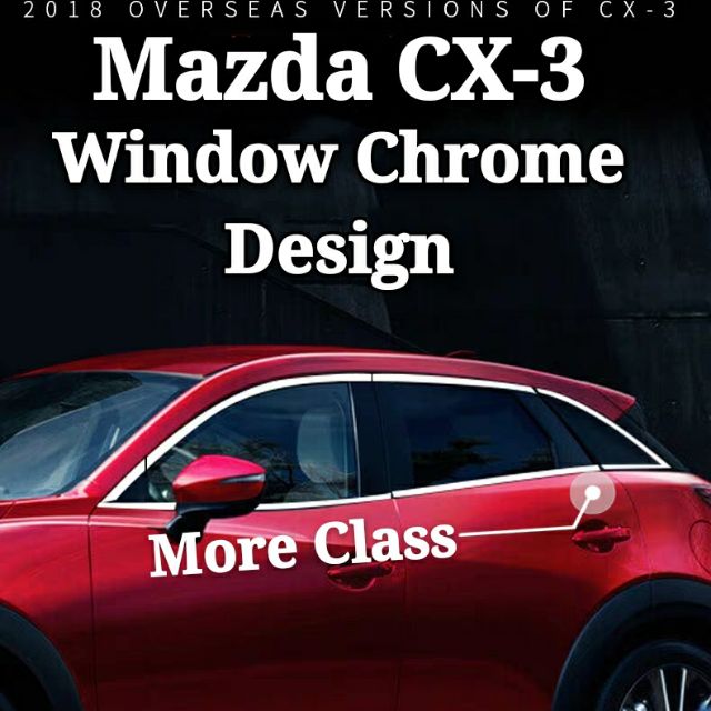 Mazda CX3 CX3 Car Chrome Door Window Pillar Trim Cover Molding Garnish