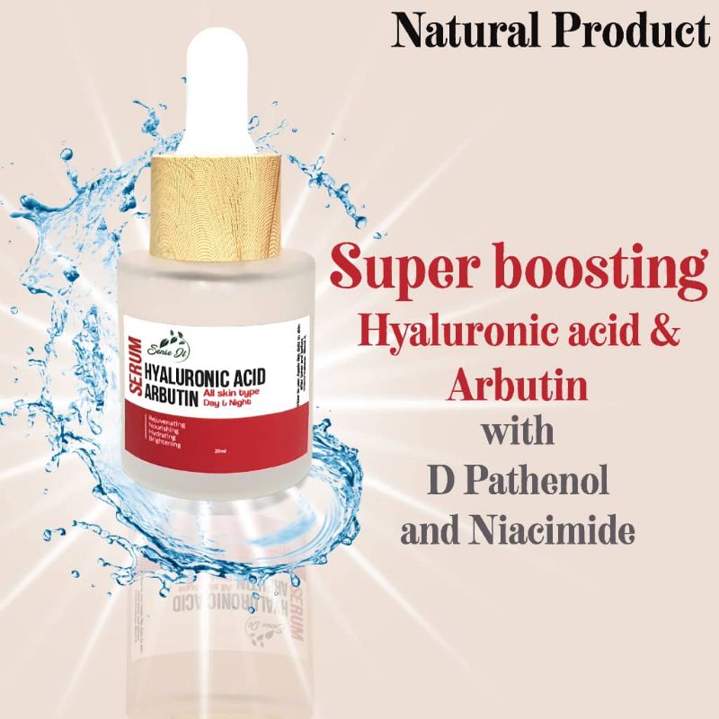 Hyaluronic Acid & Arbutin Serum e diperkayakan dengan Pro Vitamin B5