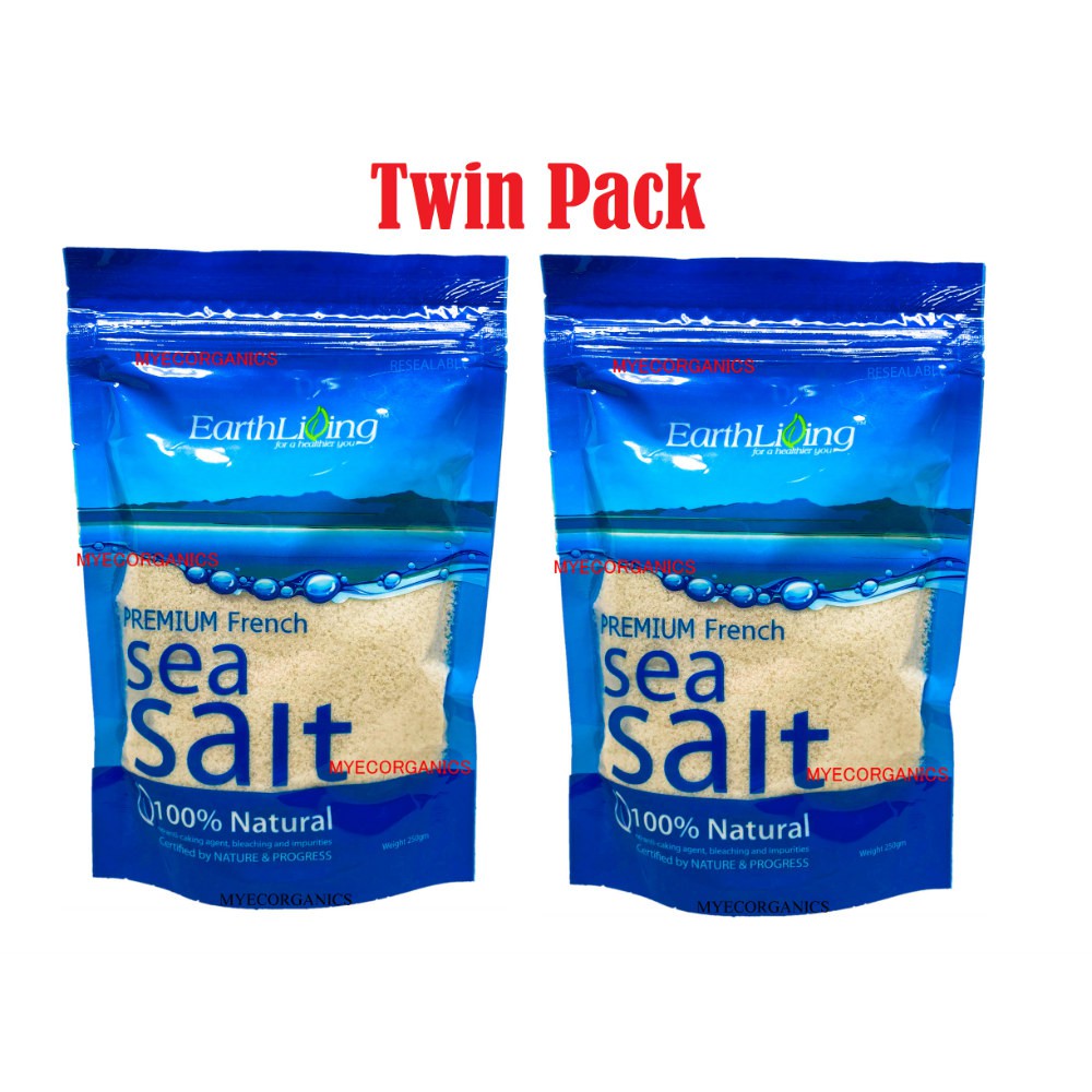[ 250gm x 2 ] Earth Living 100 Natural Premium French Sea Salt