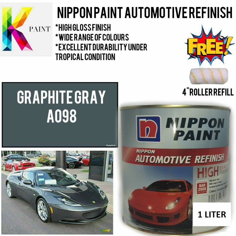 NIPPON PAINT AUTOMOTIVE REFINISH A098 GRAPHITE GRAY 1 LITER Shopee