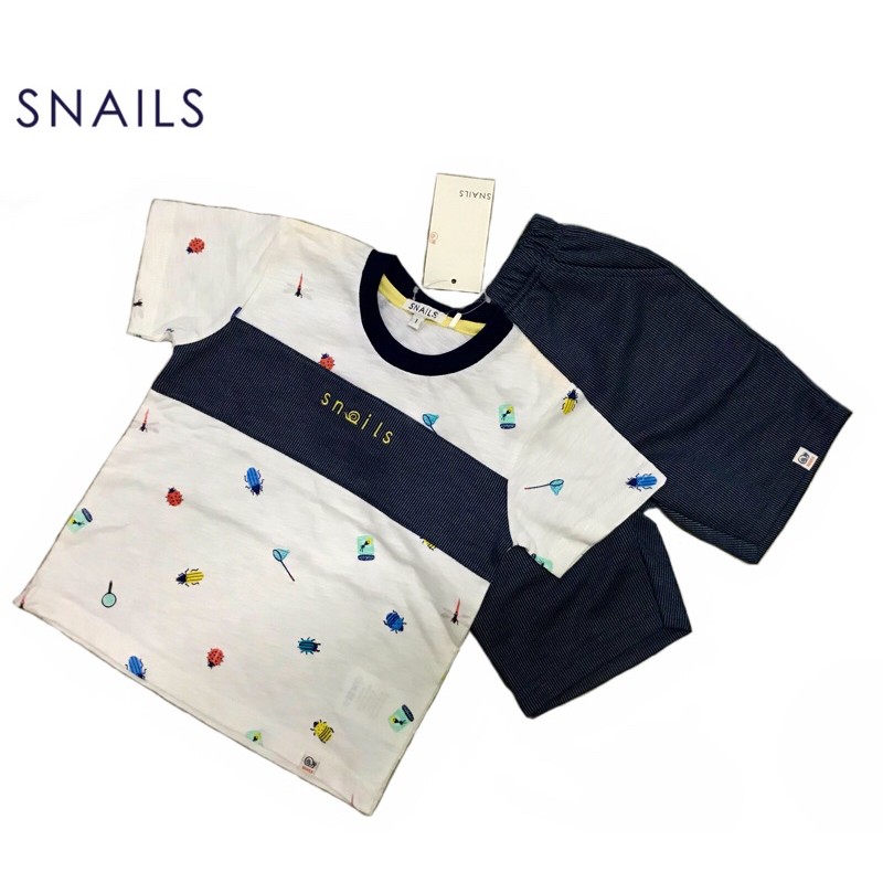 (3y) SNAILS original brand toddler boys set suit shirt short sleeve and