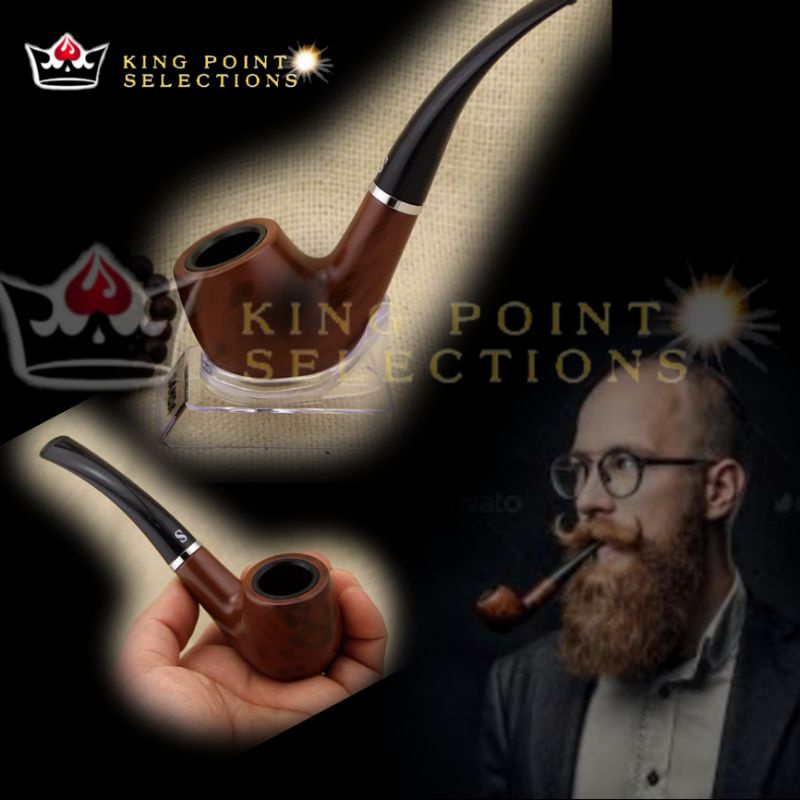 SD109A Pipe Bakelite Plastic Men Tobacco Curved Pipe Big Size Washable